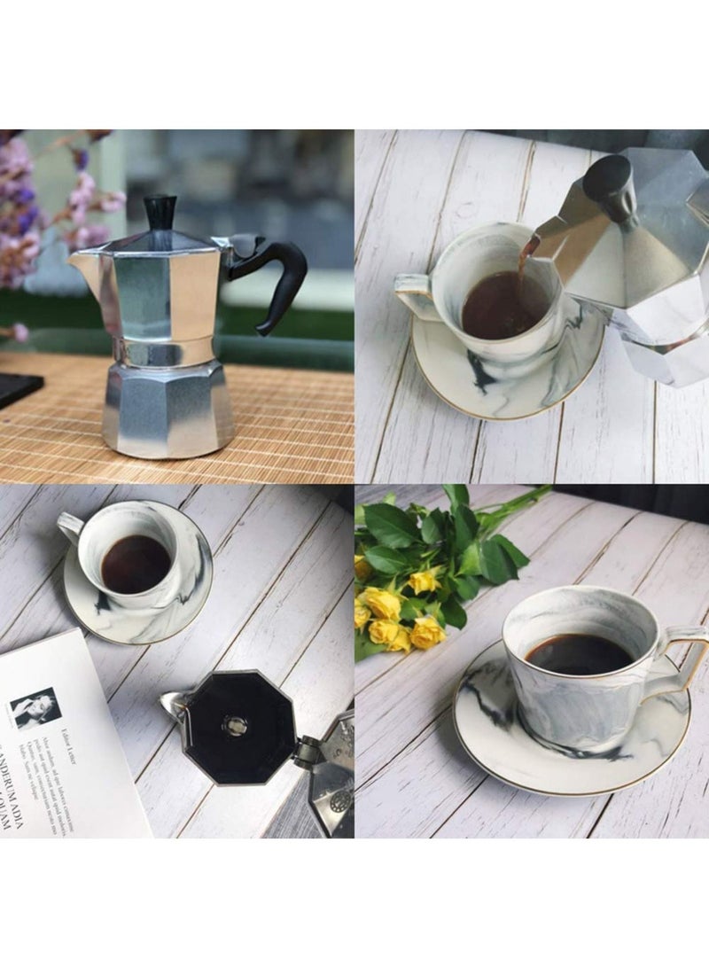 VIO Stovetop Espresso and Coffee Maker Moka Pot for Classic Italian and Cuban Cafe Brewing Cafetera 6 cup - Image 3