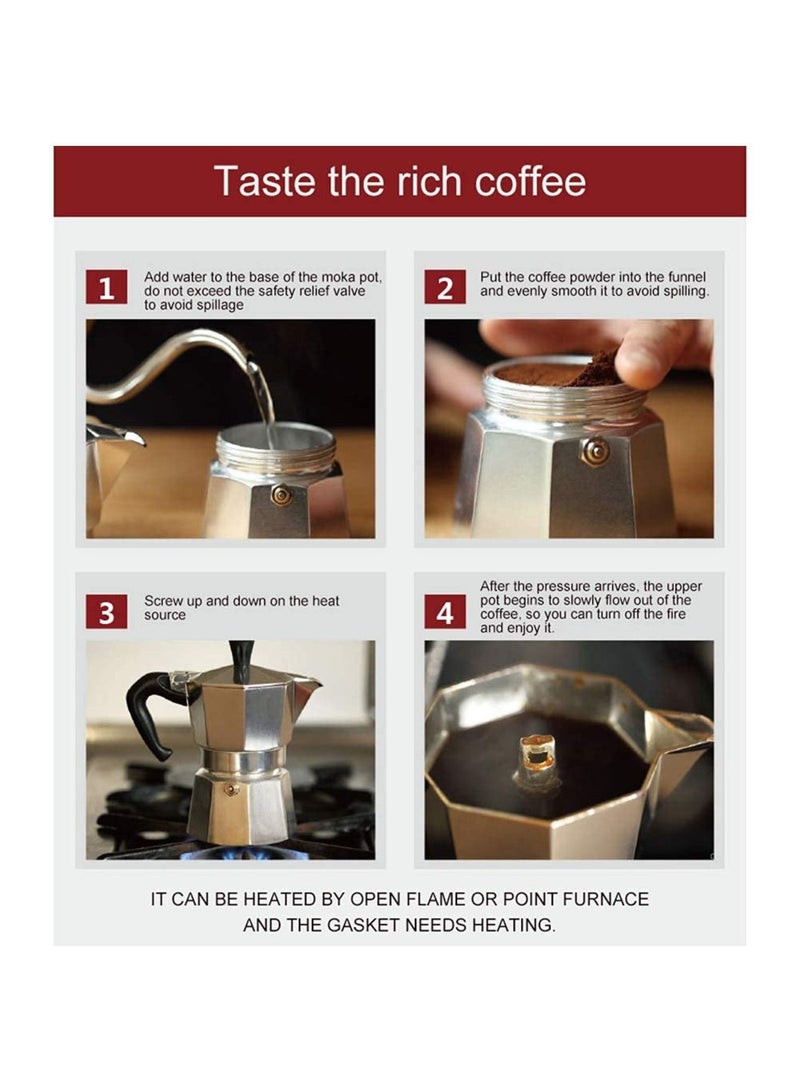 VIO Stovetop Espresso and Coffee Maker Moka Pot for Classic Italian and Cuban Cafe Brewing Cafetera 6 cup - Image 5