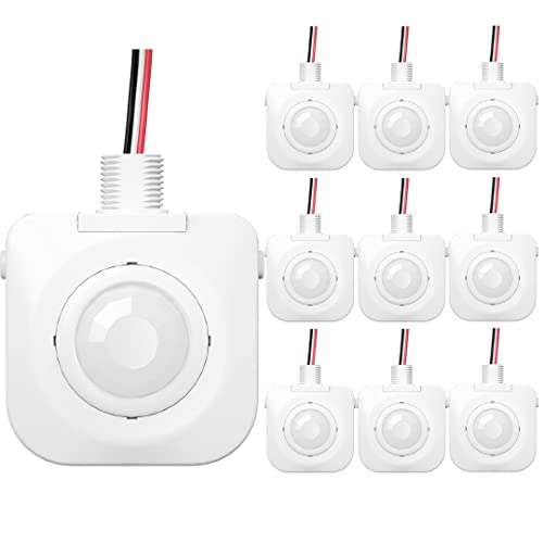 EverElectrix Ceiling Occupancy Motion Sensor, Passive Infrared Technology, High Bay Fixture Mount 360 Degree, Hard-Wired, 120-277 VAC, Commercial/Industrial Grade, 10-Pack - Image 1