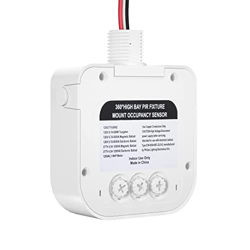 EverElectrix Ceiling Occupancy Motion Sensor, Passive Infrared Technology, High Bay Fixture Mount 360 Degree, Hard-Wired, 120-277 VAC, Commercial/Industrial Grade, 10-Pack - Image 5
