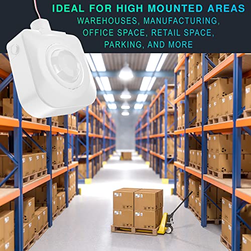 EverElectrix Ceiling Occupancy Motion Sensor, Passive Infrared Technology, High Bay Fixture Mount 360 Degree, Hard-Wired, 120-277 VAC, Commercial/Industrial Grade, 10-Pack - Image 4