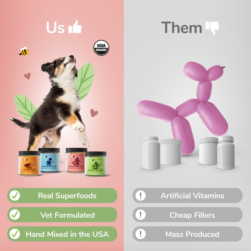 kin+kind Natural Cranberry Supplement Powder for Dogs&Cats - Boost Healthy Immunity and Bladder Support with Organic Formula - Organic Cranberry, Blueberry and Coconut - Small 4oz - Made in USA - Image 3