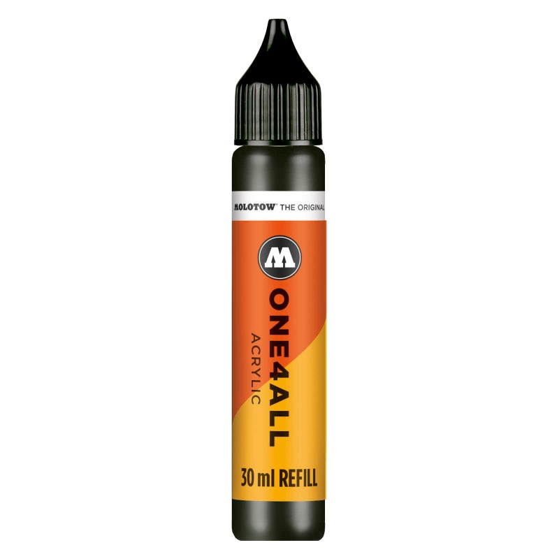 MOLOTOW ONE4ALL Acrylic Paint Refill ONE4ALL Paint Marker Signal Black 30ml Bottle 1 Each 693180 101 Fl Oz Pack of 1