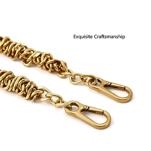 Yichain Unique Metal Bag Chains Purse Handles Shoulder Strap Replacement Accessories Charms for Handbags(Antique Gold 16 Inch) - Image 3