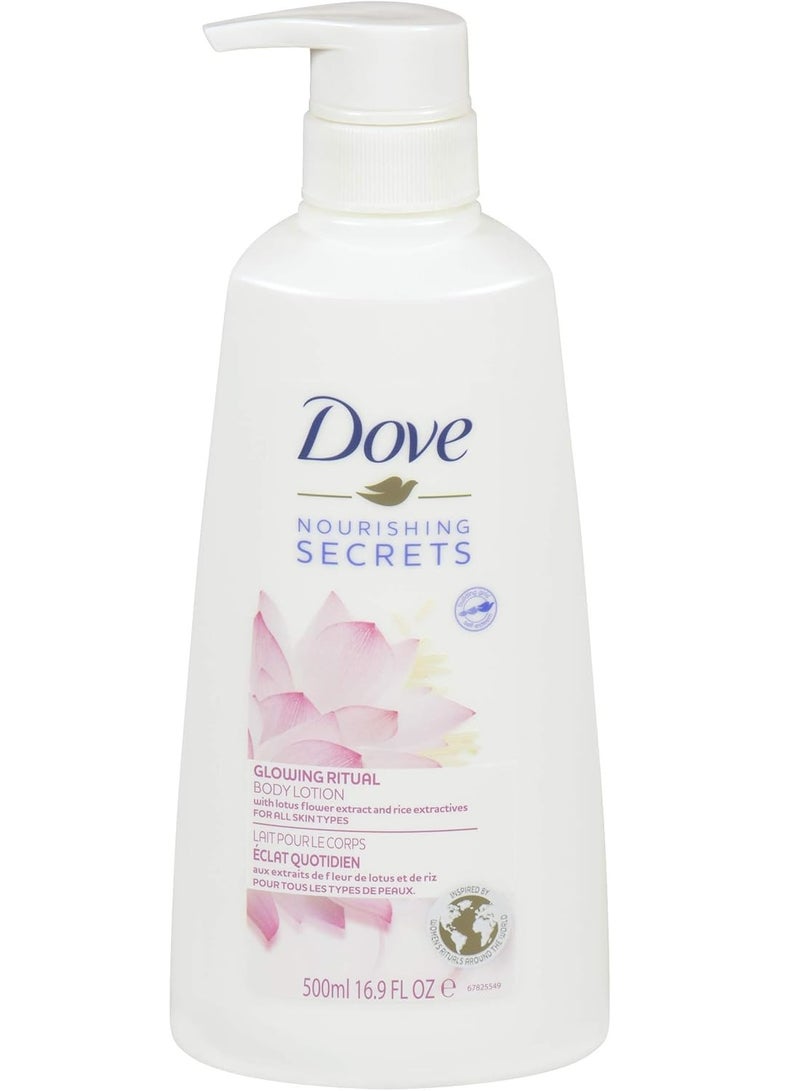 دوف لوشن الجسم المغذي والمنشط من مجموعة أسرار التغذية 500 مل - Image 1