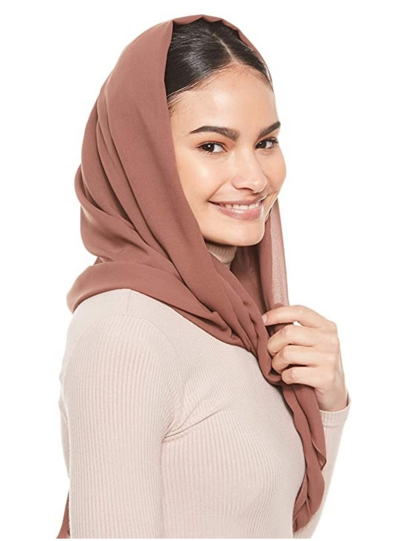 2pcs Set Women Chiffon Scarves Soft Crinkle Crepe Hijab Long Scarf Wrap Scarves Muslim - Image 3