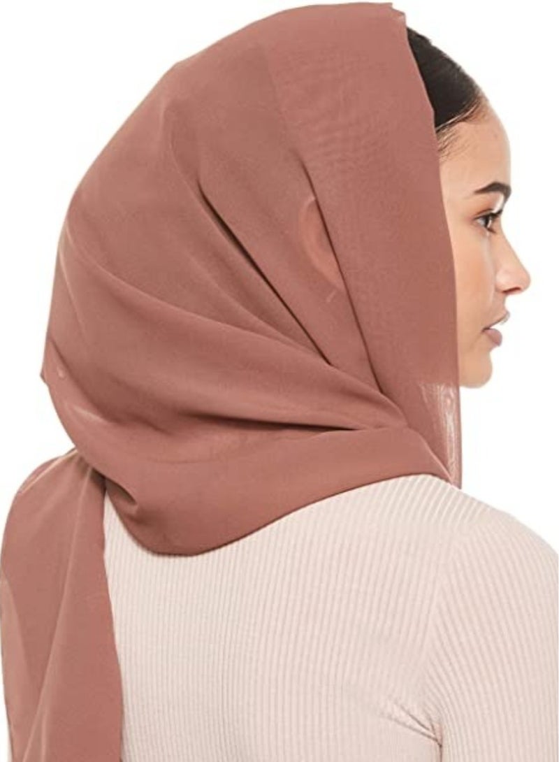 2pcs Set Women Chiffon Scarves Soft Crinkle Crepe Hijab Long Scarf Wrap Scarves Muslim - Image 2