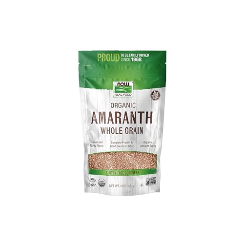 NOW Foods, Organic Amaranth Whole Grain, Source of Protein and Fiber, Gluten-Free, Certified Non-GMO, 16-Ounce (Packaging May Vary) - Image 3