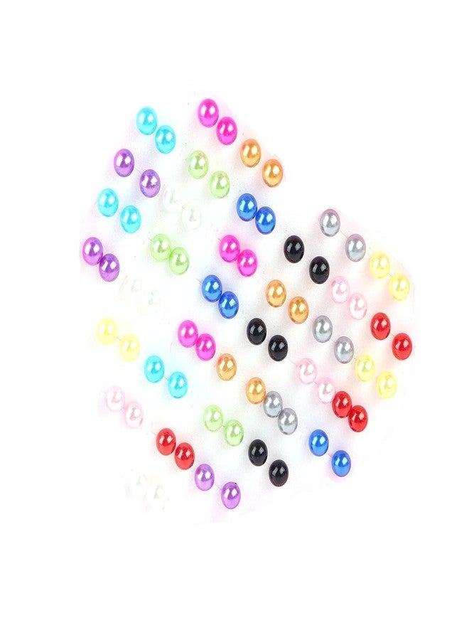 Honbon Korean Fashion Ear Rings 36 Pairs Colourful Cute Faux Pearls Stud Earrings Use For Girl - Image 1