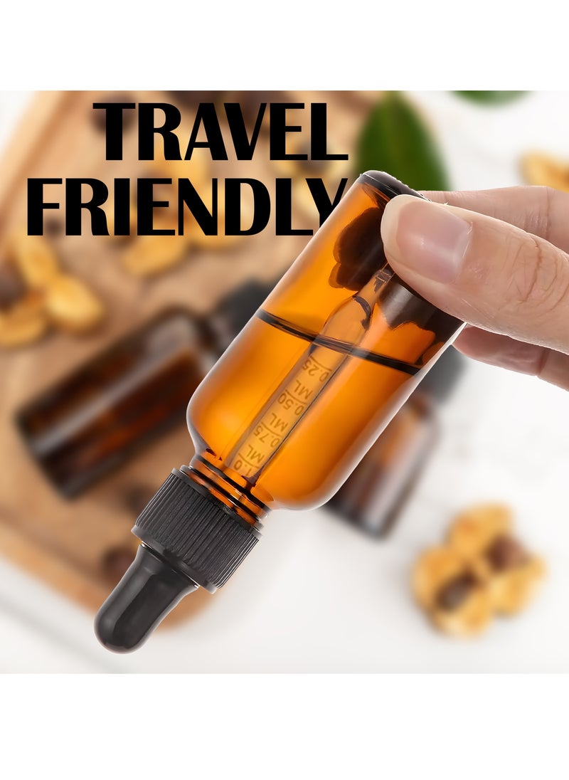 HYFY Amber Glass Dropper Bottles 10 Pack for Essential Oils Empty Bottle Small Dropper Bottles Glass Bottle Reuasable Eye Dopper Bottle Amber Bottle Tincture Bottles 30 ml  - Image 5