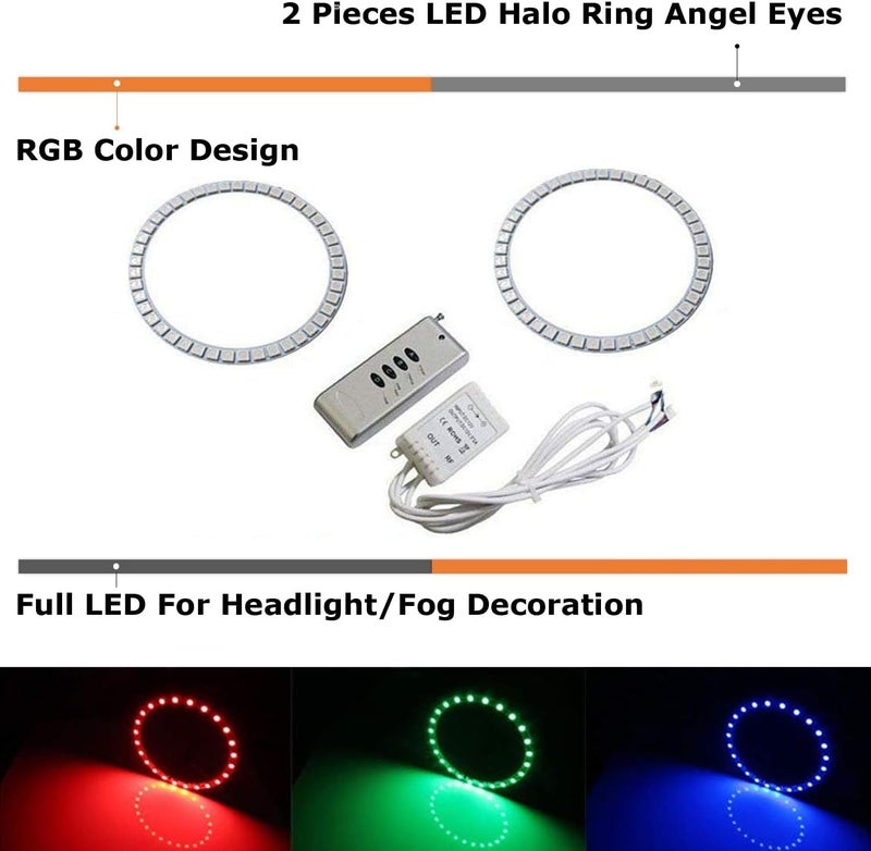 iJDMTOY طقم إضاءة حلقة هالو LED RGB ملون 7 لأجل نيسان 370Z من 2009 إلى 2020 - Image 2