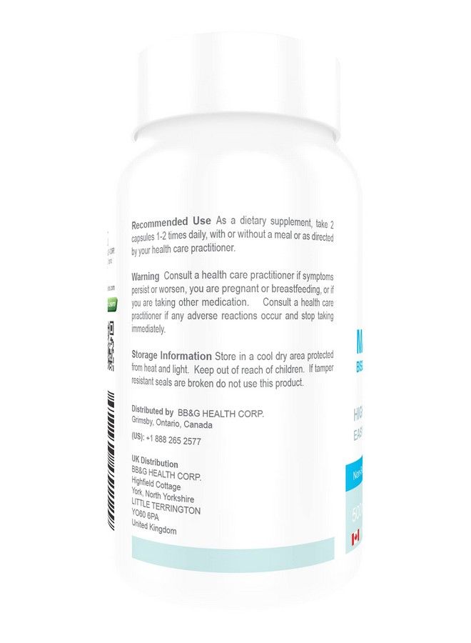 Magnesium Bisglycinate Highest Absorption Premium Grade No Fillers Non Buffered 90 Veg Caps 500Mg Magnesium Bisglycinate Per Cap (50Mg Elemental Magnesium)