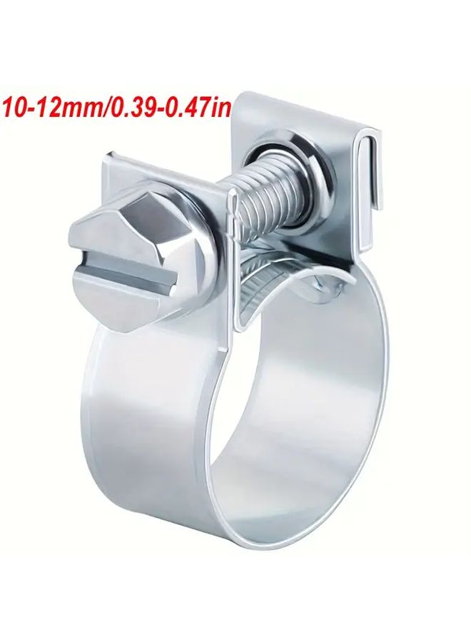10pcs Adjustable Stainless Steel Hose Clamps For Securing Hoses Cables Pipes - Image 2