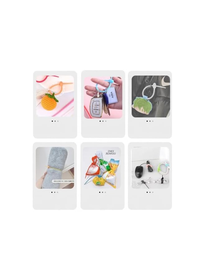 S-TOP Tadpole silicone multifunctional zipper soft rubber color DIY doll hanging rope silicone mask with extender, multi-color packaging, adjustable length, 10 pieces - Image 3