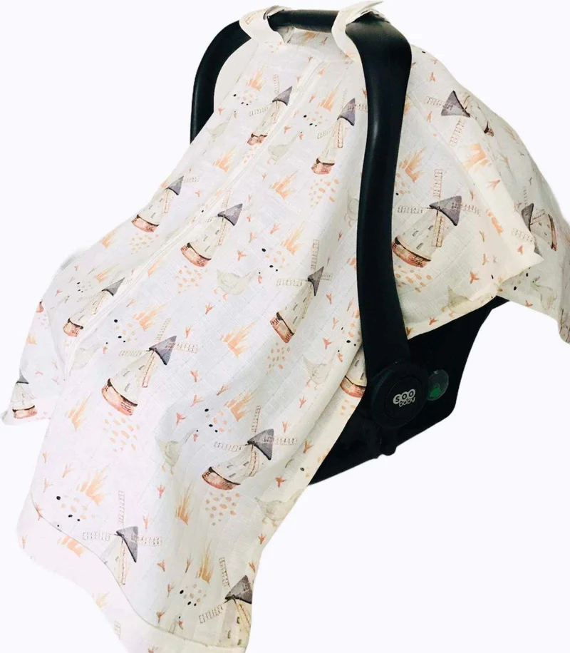 juniperus Duky Muslin Stroller Cover with Zipper