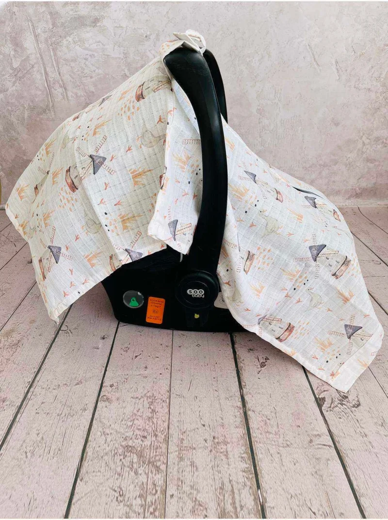 juniperus Duky Muslin Stroller Cover with Zipper