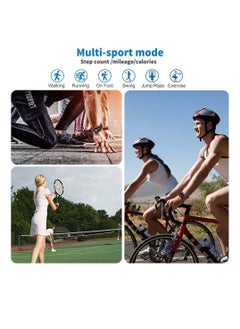 Zoom Plus Smart Watch For Men Women, Bluetooth Fitness Tracker With Blood Pressure Heart Rate Monitor Full Touch Screen Activity Tracker IP68 Waterproof For Android iOS, Black  - Image 5
