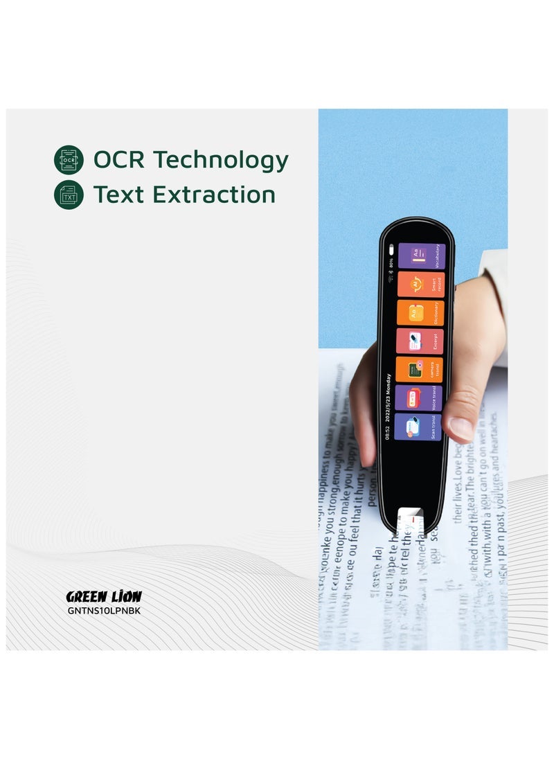 إلترازون Smart Translation Pen with Voice, Photo & Scan Modes – Real-Time OCR Text & Speech Translator for 142 Languages, Touchscreen, Vocabulary & Dictionary, TF Card Input – Black - Image 5