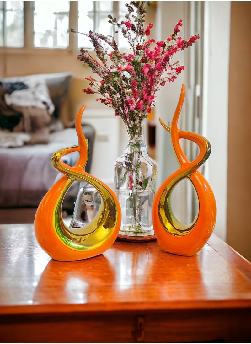 OLUDENIZ Home and office decor 2 sculptures suitable for modern or traditional spaces, adding a touch of elegance and sophistication to your home, office, or hotel.  - Image 1