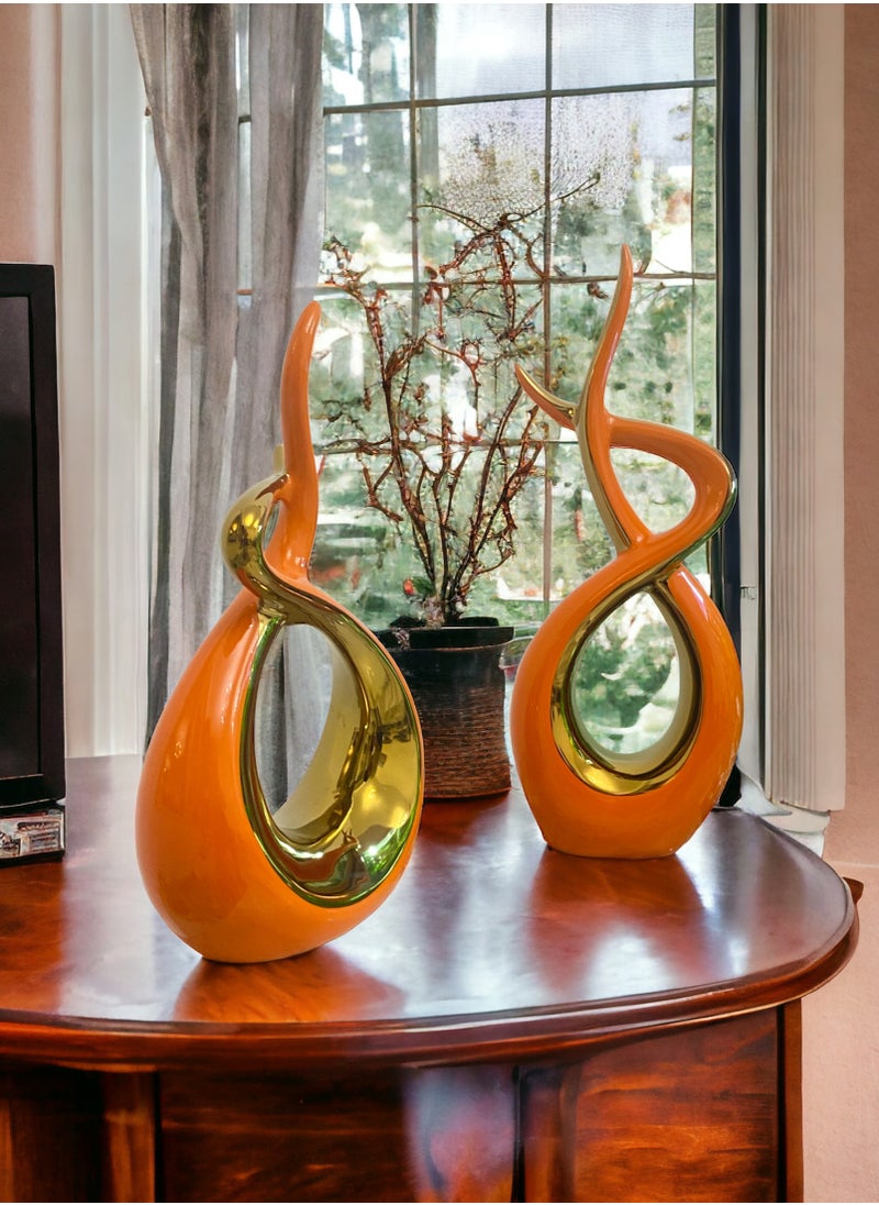 OLUDENIZ Home and office decor 2 sculptures suitable for modern or traditional spaces, adding a touch of elegance and sophistication to your home, office, or hotel.  - Image 3