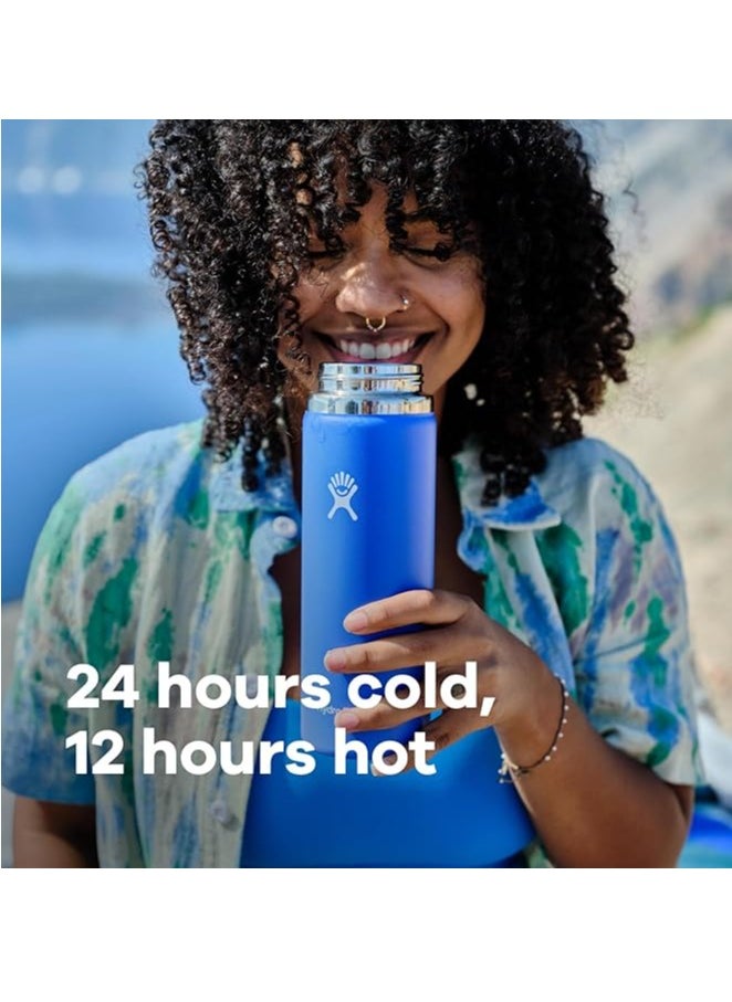 Hydro Flask Hydro Flask - Water Bottle 1180 ml (40 oz) - Vacuum Insulated Stainless Steel Water Bottle Flask with Leak Proof Flex Cap with Strap - BPA-Free - Wide Mouth - Black  - Image 2