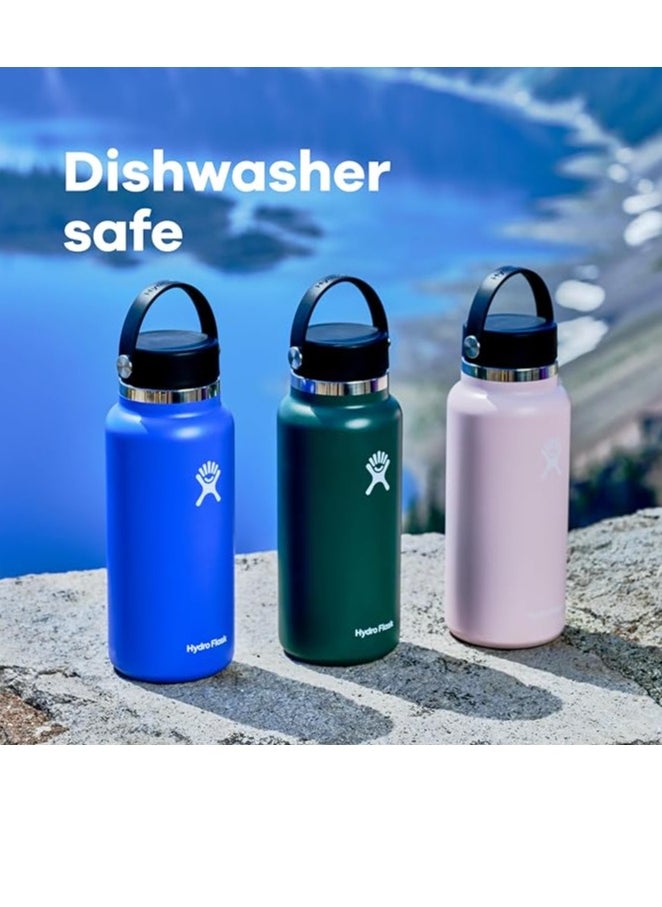 Hydro Flask Hydro Flask - Water Bottle 1180 ml (40 oz) - Vacuum Insulated Stainless Steel Water Bottle Flask with Leak Proof Flex Cap with Strap - BPA-Free - Wide Mouth - Black  - Image 4