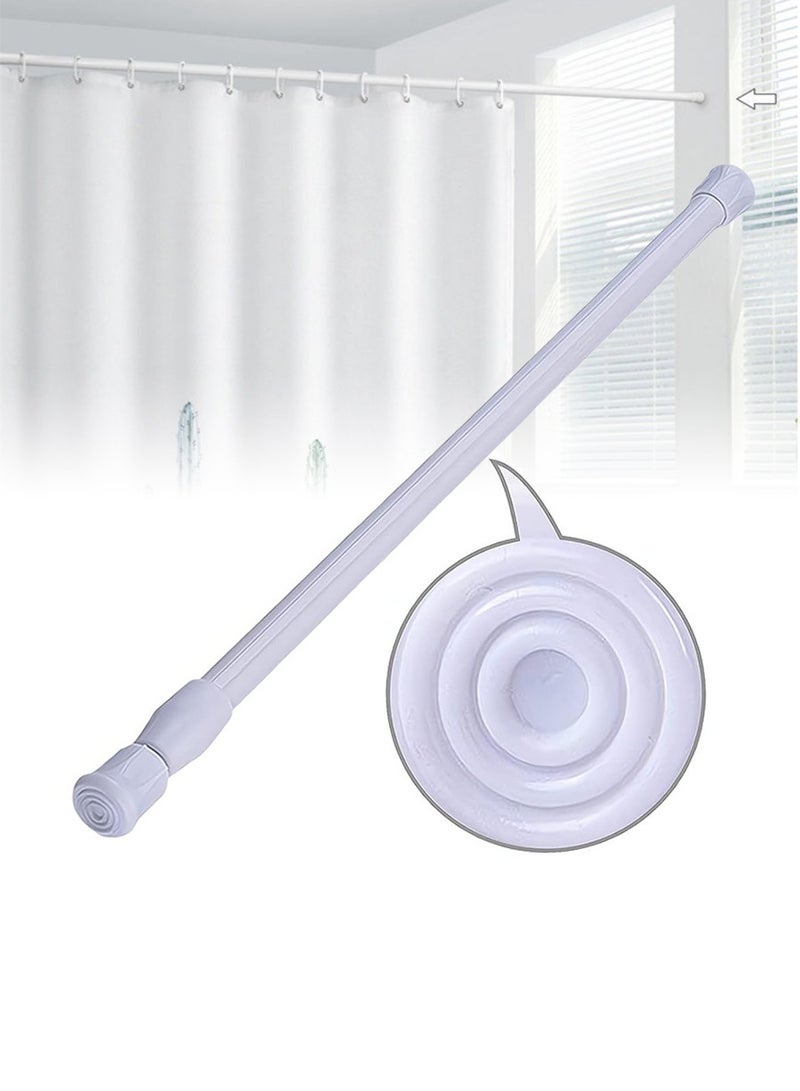 Telescopic pole Telescopic curtain rod Clothes drying rod Shower rod, bathroom shower curtain holder, extends to 60-110 cm, durable and easy to assemble, white - Image 1