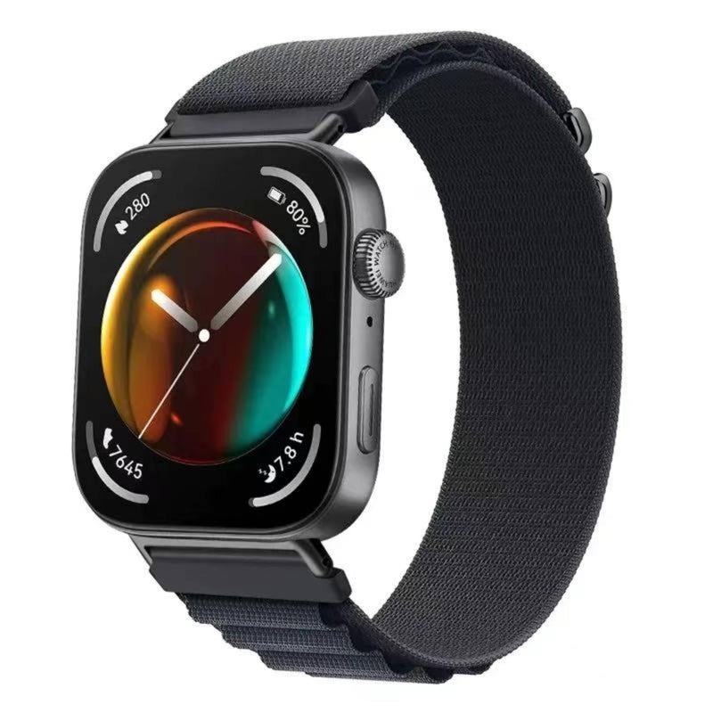 NESLIN Nylon Band Compatible with Huawei Watch Fit 3 2024 Strap – Alpine Loop Breathable Sports Replacement Wristband for Men & Women (Grey) - Image 1