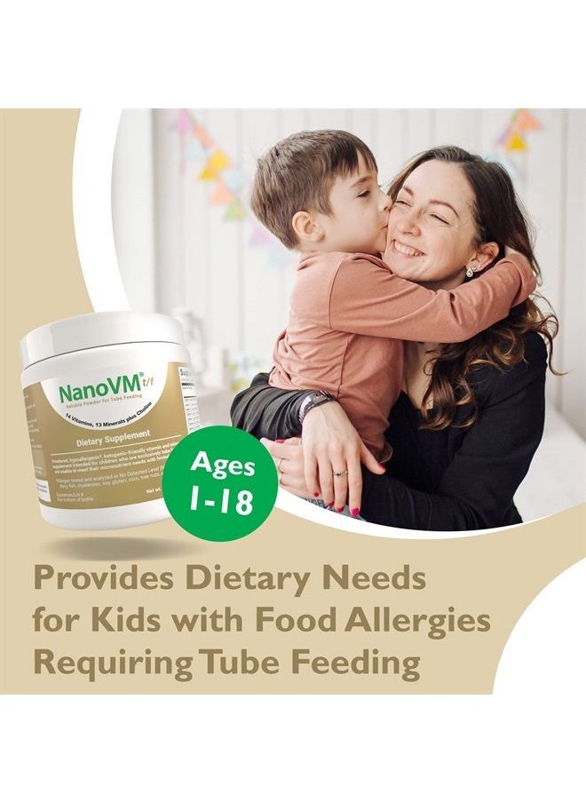 NanoVM - t/f, Dietary Supplement for Tube Feedings, Allergen-Free Multivitamin for Kids, Flavorless Dietary Supplement with 14 Vitamins & 13 Minerals, Low-Carb Kids Vitamins, 275g - Solace Nutrition - Image 1