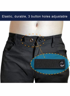 SYOSI Premium Button Extender for Pants 4pcs Pants Extender for Maternity Buttons Extender for Men Women Waistband Extenders Jean Waist Extenders Black Pants Button Extender Elastic  - Image 4