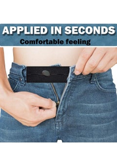 SYOSI Premium Button Extender for Pants 4pcs Pants Extender for Maternity Buttons Extender for Men Women Waistband Extenders Jean Waist Extenders Black Pants Button Extender Elastic  - Image 3
