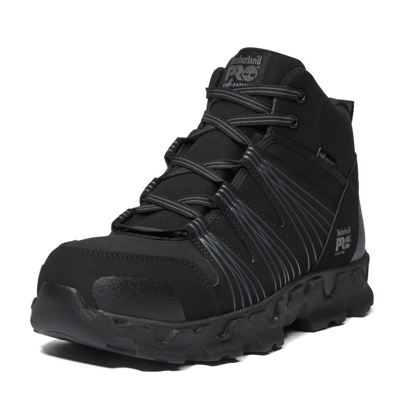 Timberland PRO Mens Powertrain Mid Alloy Safety Toe Static Dissipative Athletic Industrial Work Shoe Black Synthetic 85 Medium - Image 2