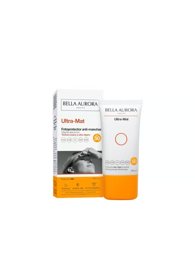 Bella Aurora Ultra-Mat Anti-Dark Spot Photoprotector SPF50 50ml - Image 1