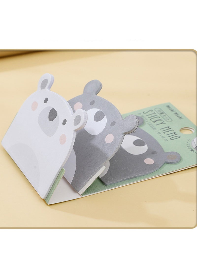 Generic 6 Pack Lovely Sticky Notes,Cartoon Sticky Notes Animals Shape Markers Flags Self-Stick Memo Pads Students Home Office Roommates Gifts Tab Supplies 270 Sheets - Image 5