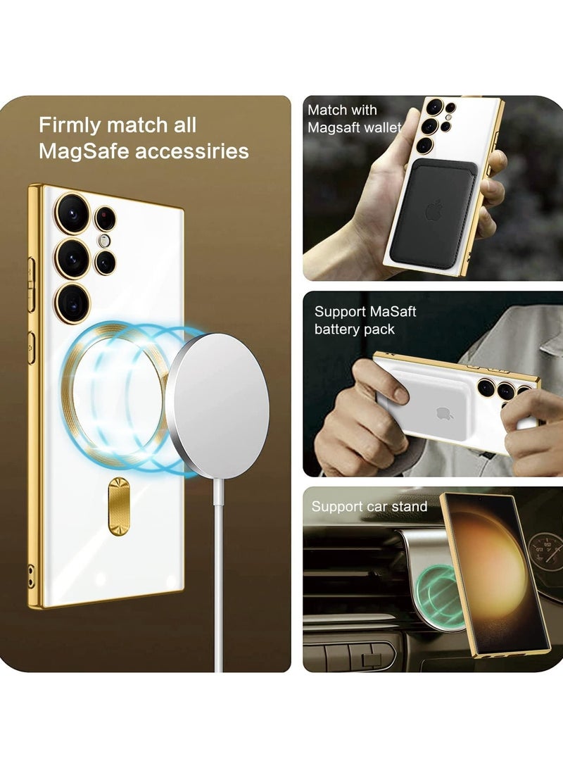 Samsung Galaxy S24 Ultra Clear Case with Camera Lens Protector Magsafe Compatible Soft TPU Shockproof Case for Galaxy S24 Ultra  - Image 5