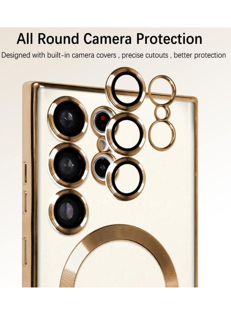 Samsung Galaxy S24 Ultra Clear Case with Camera Lens Protector Magsafe Compatible Soft TPU Shockproof Case for Galaxy S24 Ultra  - Image 2