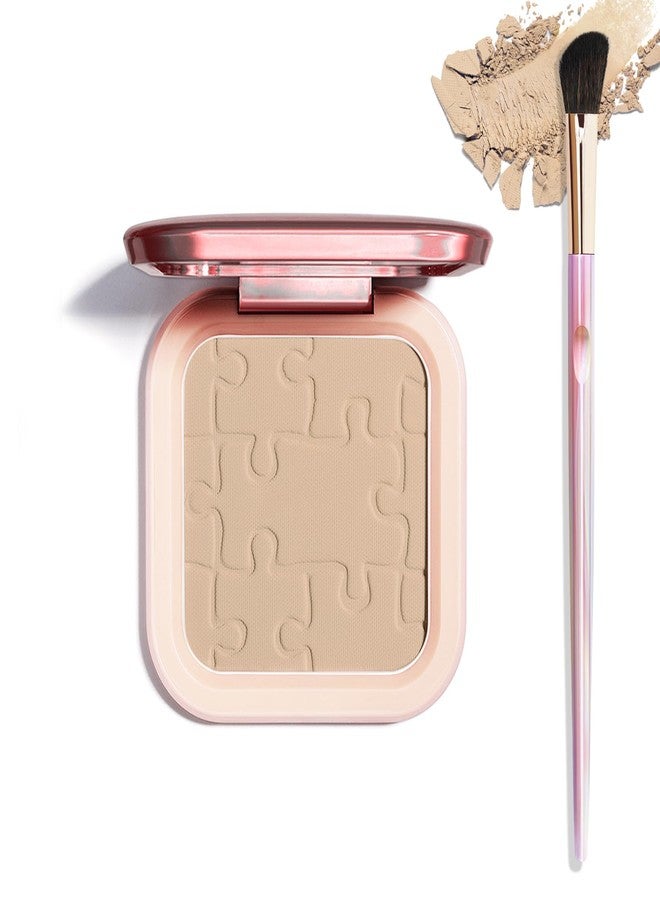 LSxia Cream Contour Powder Palette Kit with Brush & Mirror, Matte Bronzer Cool Toned Contour Powder Palette for Face Sculpting Makeup (#C01 Soft Grey) - Image 1