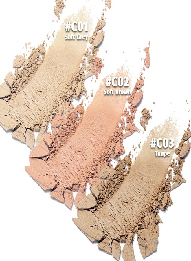 LSxia Cream Contour Powder Palette Kit with Brush & Mirror, Matte Bronzer Cool Toned Contour Powder Palette for Face Sculpting Makeup (#C01 Soft Grey) - Image 4