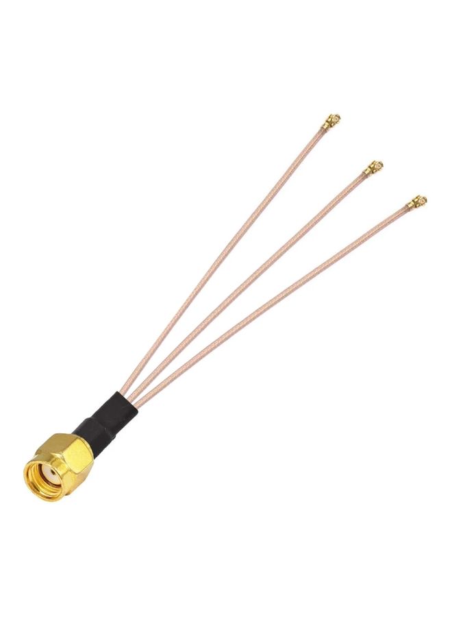 BURAQ 1 In 3 IPX To RPSMAJ RG178 Pigtail WIFI Antenna Extension Cable Jumper(20cm) - Image 1