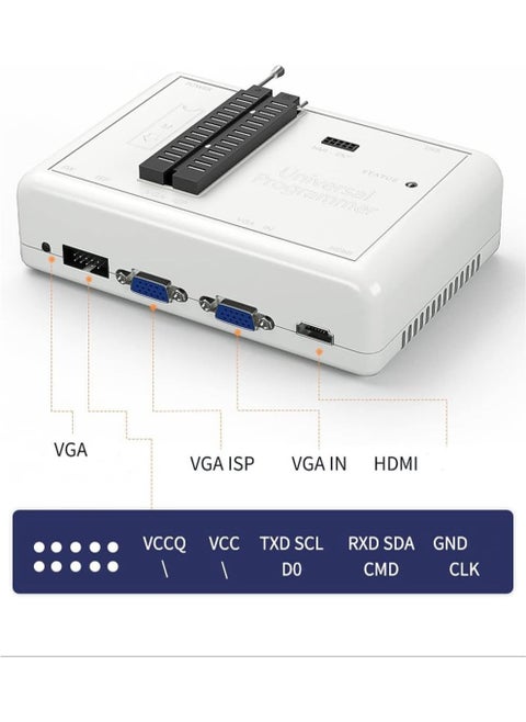RT809H eprom Programmer +19 adapters EMMC-Nand Flash Extremely Fast Universal chip Programmer Kit IC Adapters with Cables ISP Cables TSOP48 TSOP56 CAR/DVD/TV