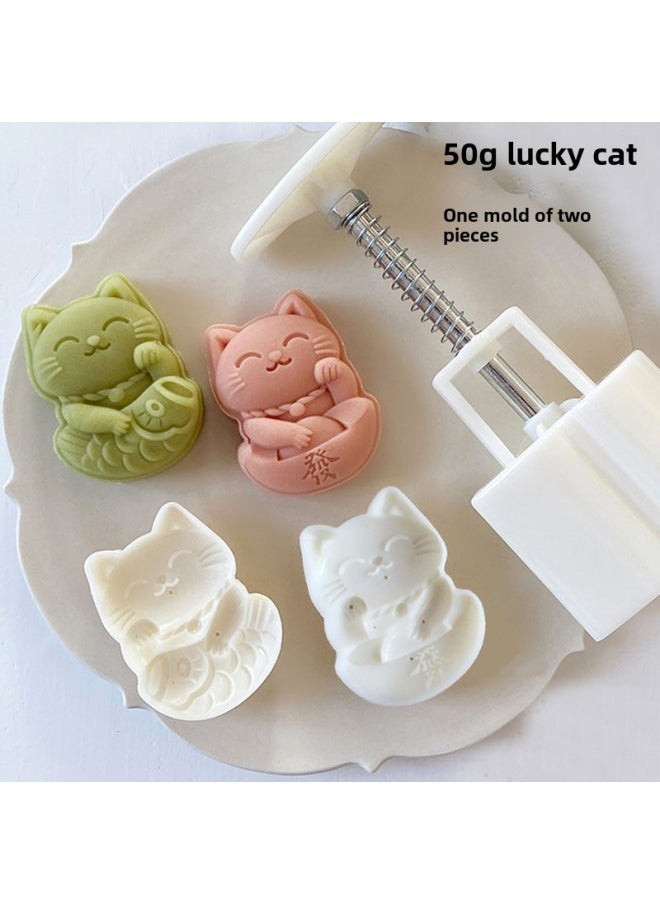 A Variety Of Optional Moon Cake Mold Hand-pressed Household Mung Bean Cake Embossed Ice-cream Moon Cake Pastry Baking Mold-Specifications - Image 4