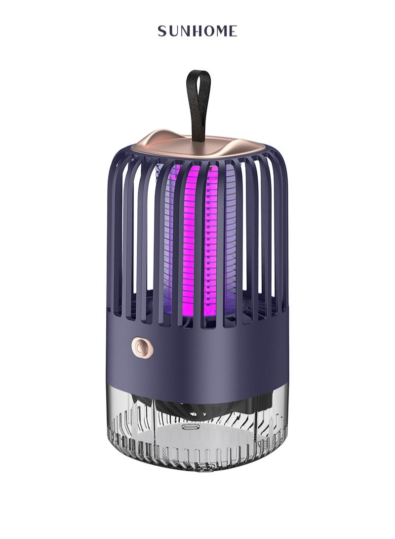 Sunhome Mini USB Charging UV Electric Mosquito Killer Lamp 360° Mosquito Pest Killing Trap Insect Killer 5W BG-005 Grey - Image 1