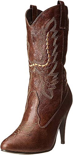 Ellie Shoes Women's 418 Cowgirl Western Boot, Brown, 7 M US - Image 4
