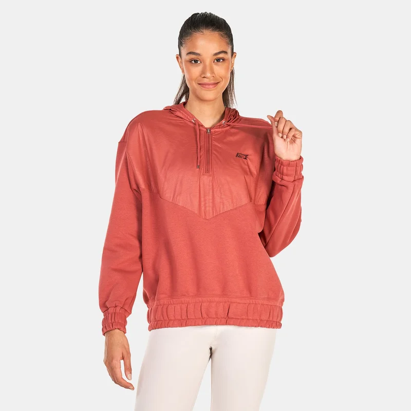 نايكي هودي سبورتسوير ايكون كلاش فليس 1/4-سحاب للنساء