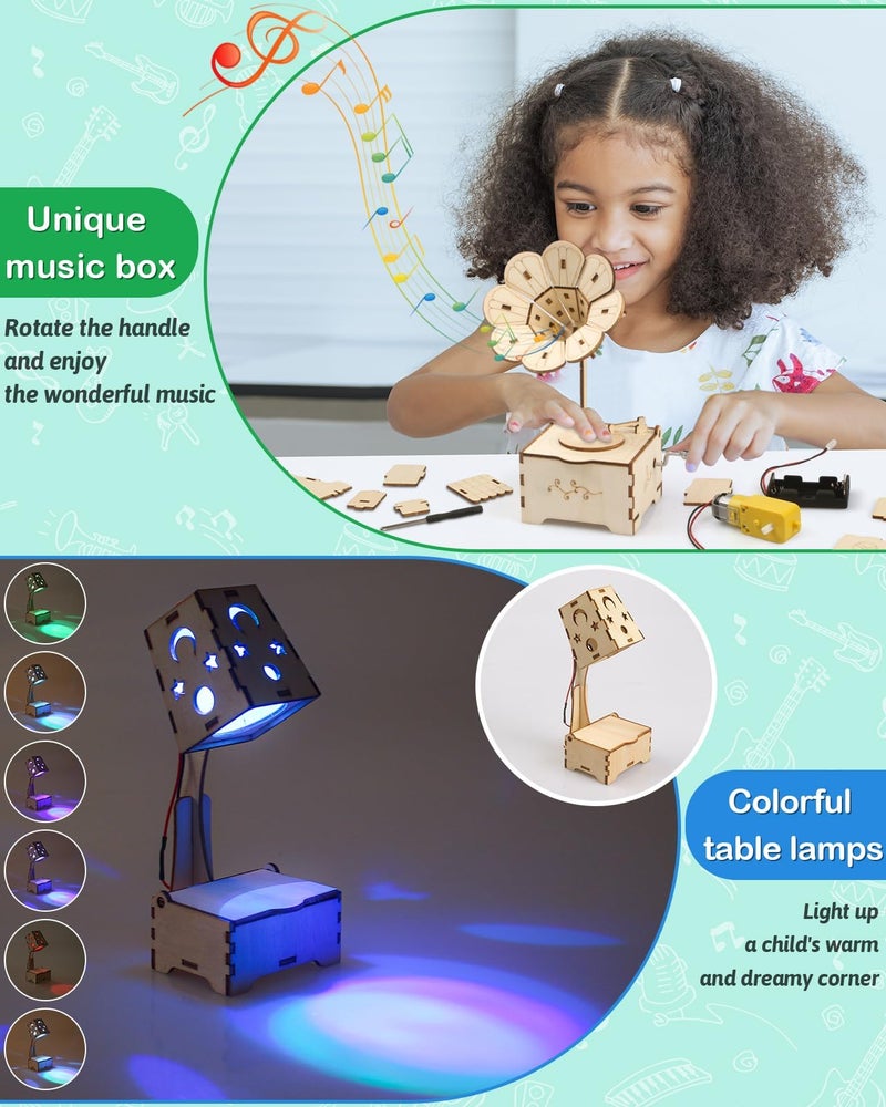 Zikra Educational Science Experiment Crafts Model Kits, 6-in-1 Science and Wooden 3D Puzzles, Building Projects and Crafts Model Kits, Educational Toys, Ideal Birthday Gifts for Ages 7-13 - Image 2