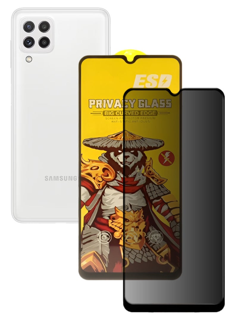 ESD Tempered Dustproof Privacy Glass Screen Protector Compatible For Samsung Galaxy A22 4G - Image 1