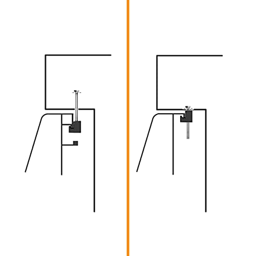 DEF Truck Tool Box Mounting Kit Pickup Universal Fit Toolbox Tie Downs Aluminum Alloy J Hooks Crossover with Screws and Washers(4 Packs,Black) - Image 4