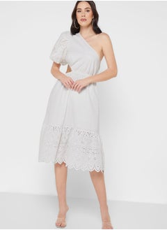 Jovonna London One Shoulder Balloon Sleeve  Cut Out Dress  - Image 4