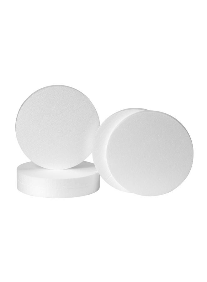 Crafare 8x8 Inch Foam Circles for Crafts 5 Pack 1 Inch Thick Round Polystyrene White for Wedding Holiday Christmas Crafts Making and School Projects DIY - Image 3