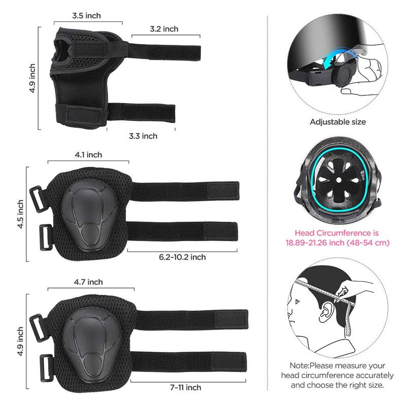 DaCool Kids Bike Helmet Skateboard Knee Pads - Toddler Helmet Adjustable for 3-8 Years Old Boys Girls Kids Protective Gear Set for Sport Cycling Bike Roller Skating Scooter - Image 5